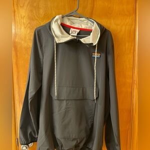 Avalanche Black Pullover Hoodie with Cream Lining and Red Trim